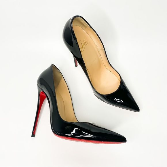 Christian Louboutin So Kate Patent Black 120mm Heels Authentic 38 - Picture 2 of 13